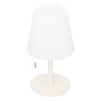 ATMOSPHERA - Lampe d'extérieur LED rechargeable USB base acier Beige D 16 x H 30 cm - vignette