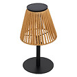 ATMOSPHERA - Lampe d'extérieur LED rechargeable USB ou Solaire base acier Noir D 16 x H 30 cm - vignette