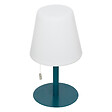ATMOSPHERA - Lampe d'extérieur LED  rechargeable USB base acier Bleu D 16 x H 30 cm - vignette