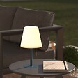 ATMOSPHERA - Lampe d'extérieur LED  rechargeable USB base acier Bleu D 16 x H 30 cm - vignette