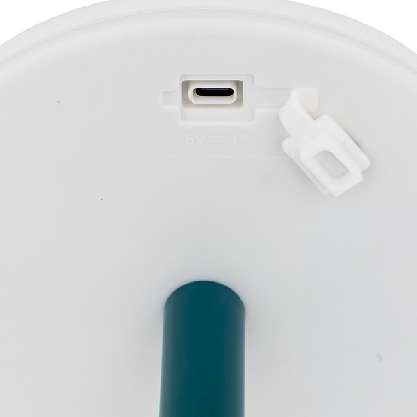 ATMOSPHERA - Lampe d'extérieur LED  rechargeable USB base acier Bleu D 16 x H 30 cm - large