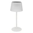 ATMOSPHERA - Lampe d'extérieur LED rechargeable USB ou Solaire base acier Blanc D 13 x H 30 cm - vignette
