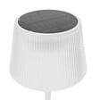 ATMOSPHERA - Lampe d'extérieur LED rechargeable USB ou Solaire base acier Blanc D 13 x H 30 cm - vignette