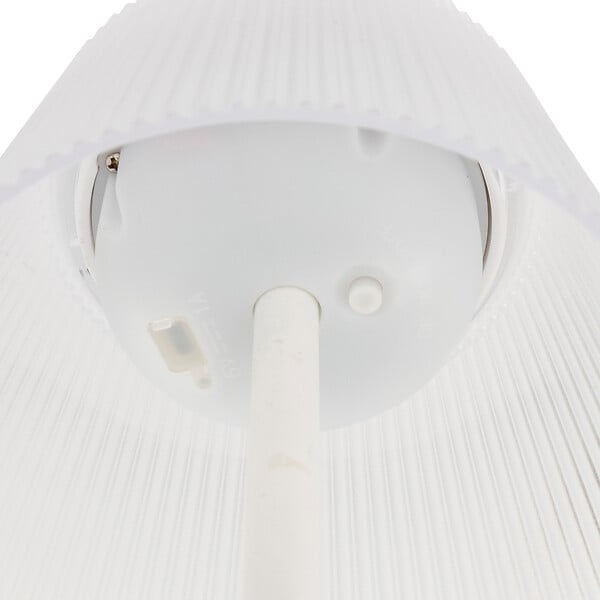 ATMOSPHERA - Lampe d'extérieur LED rechargeable USB ou Solaire base acier Blanc D 13 x H 30 cm - large