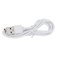ATMOSPHERA - Lampe d'extérieur LED rechargeable USB ou Solaire base acier Blanc D 13 x H 30 cm - vignette
