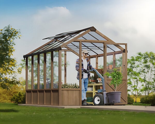 CANOPIA - Canopia Natura 8,6m² - Kit de serre en bois de cèdre - large