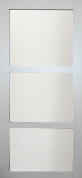 GD MENUISERIES - Porte Coulissante Greyria Gris 3 Panneaux Gris Clair H204 x L73 cm - large