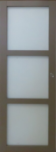 GD MENUISERIES - Porte Coulissante Gris Taupe RAL 7006 Vitee H204 x L73 cm - large
