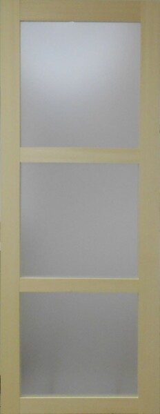 GD MENUISERIES - Porte Coulissante bois Ayous Vitrée H204 x L93 cm - large