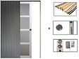 GD MENUISERIES - Porte Coulissante Tana blanc Vitrée H204 x L73 cm, Galandage, kit finition - vignette