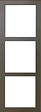 GD MENUISERIES - Porte Coulissante Gris Taupe RAL 7006 Vitrage transparent H204 x L73 cm, rail bandeau blanc - vignette