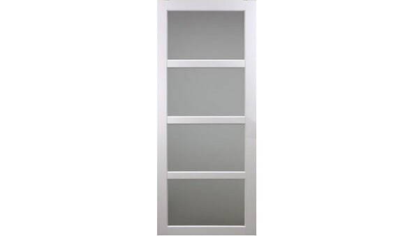 GD MENUISERIES - Porte Coulissante Tana blanc Vitrée H204 x L63 cm - large