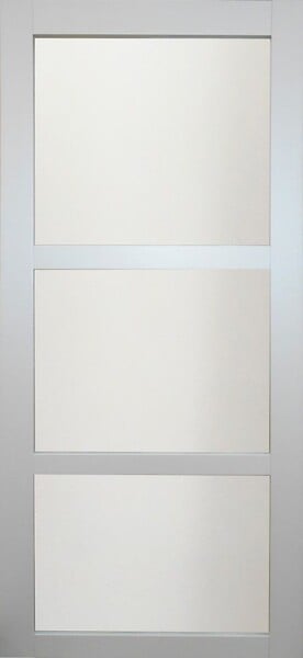 GD MENUISERIES - Porte Coulissante Greyria Gris Clair Vitrée H204 x L73 cm, Rail Alu - large