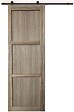 GD MENUISERIES - Porte Coulissante bois Frake 3 Panneaux H204 x L73 cm, rail roulette - vignette