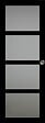 GD MENUISERIES - Porte Coulissante Telia Noir Vitrée H204 x L83 cm, Rail Alu bandeau blanc, Coquilles - vignette
