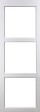 GD MENUISERIES - Porte Coulissante Kenya Blanc Vitrage transparent H204 x L83 cm, Rail Alu Bandeau Blanc, Coquilles - vignette