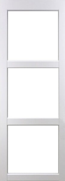 GD MENUISERIES - Porte Coulissante Kenya blanc Vitrée H204 x L93 cm - large