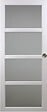 GD MENUISERIES - Porte Coulissante Tana blanc Vitrée H204 x L83 cm, Rail Alu, Coquilles - vignette