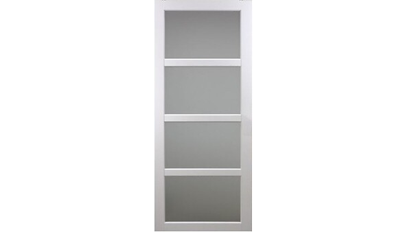 GD MENUISERIES - Porte Coulissante Tamera blanc 4 panneaux H204 x L83 cm - large