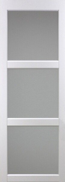 GD MENUISERIES - Porte Coulissante Kenya blanc Vitrée H204 x L93 cm, Rail Alu - large