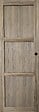 GD MENUISERIES - Porte Coulissante bois Frake 3 Panneaux H204 x L83 cm, rail bandeau noir, coquilles Noir - vignette