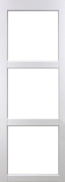 GD MENUISERIES - Porte Coulissante Kenya Blanc Vitrage transparent H204 x L73 cm, Galandage, kit finition - large