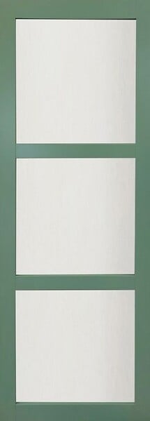 GD MENUISERIES - Porte Coulissante Vert Sauge RAL 6021 Vitrée H204 x L73 cm, rail alu - large