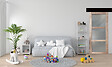 GD MENUISERIES - Porte Coulissante bois Frake Vitrée H204 x L83 cm, rail alu bandeau noir, coquilles - vignette