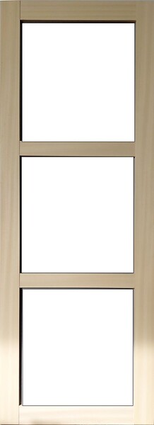 GD MENUISERIES - Porte Coulissante bois Ayous Vitrage transparent H204 x L83 cm, Rail alu bandeau noir - large
