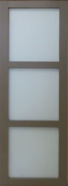 GD MENUISERIES - Porte Coulissante Gris Taupe RAL 7006 Vitrée H204 x L83 cm, rail alu - large