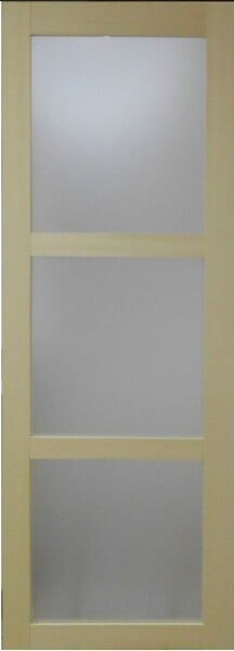 GD MENUISERIES - Porte Coulissante bois Ayous Vitrée H204 x L83 cm, Rail alu bandeau blanc - large