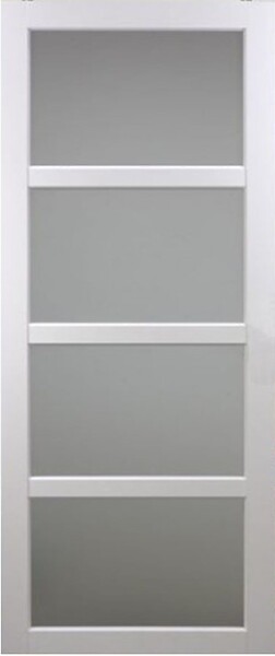 GD MENUISERIES - Porte Coulissante Tana blanc Vitrée H204 x L63 cm, Rail Alu - large