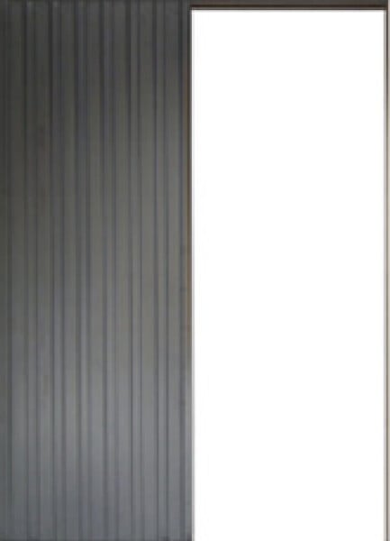 GD MENUISERIES - Porte Coulissante Ayous 3 Panneaux Gris Clair H204 x L73 cm,Galandage, kit finition - large