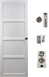GD MENUISERIES - Porte Coulissante Tamera blanc 4 panneaux H204 x L73 cm, serrure condamnation - vignette