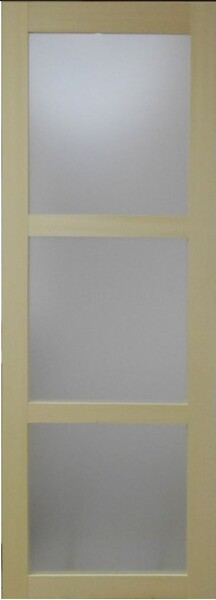 GD MENUISERIES - Porte Coulissante bois Ayous Vitrée H204 x L93 cm, Rail alu bandeau noir - large