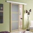 GD MENUISERIES - Porte Coulissante Ken chene 3 panneaux H204 x L83 cm - vignette