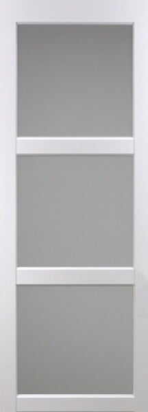 GD MENUISERIES - Porte Coulissante Kenya blanc Vitrée H204 x L73 cm - large