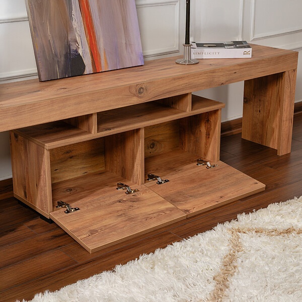 CONCEPT USINE - Meuble TV avec placards en bois 180cm JUXE - large