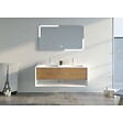 DISTRIBAIN - Meuble de salle de bain Portofino 1200 Blanc et Bois Naturel - vignette