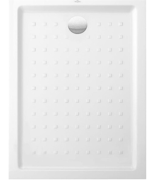 VILLEROY ET BOCH - Receveur O.NOVO extra plat - carré - Dimensions : 100 X 100 cm - Couleur : BLANC - large