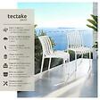 TECTAKE - Chaises de jardin ALCUDIA résistantes aux intempéries et empilables crème - vignette