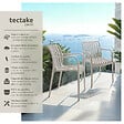 TECTAKE - Chaises de jardin ALCUDIA empilables et résistantes aux intempéries taupe - vignette