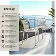 TECTAKE - Chaises de jardin ALCUDIA résistantes aux intempéries et empilables taupe - vignette
