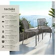 TECTAKE - Chaises de jardin ALCUDIA résistantes aux intempéries et empilables gris anthracite - vignette