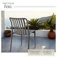 TECTAKE - Chaises de jardin ALCUDIA résistantes aux intempéries et empilables gris anthracite - vignette