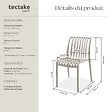 TECTAKE - Chaises de jardin ALCUDIA résistantes aux intempéries et empilables taupe - vignette