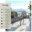 TECTAKE - Chaises de jardin ALCUDIA empilables et résistantes aux intempéries gris anthracite - vignette