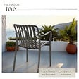TECTAKE - Chaises de jardin ALCUDIA empilables et résistantes aux intempéries gris anthracite - vignette