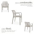 TECTAKE - Chaises de jardin ALCUDIA empilables et résistantes aux intempéries taupe - vignette