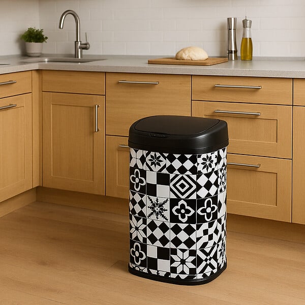 KITCHEN MOVE - Poubelle automatique carreau de ciment MAJESTIC 58L - large